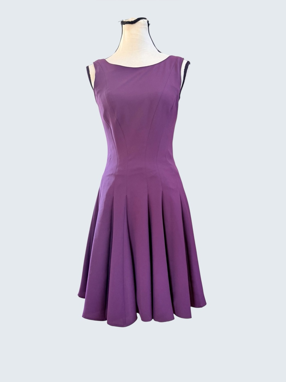 Theory eggplant purple flared skirt dress